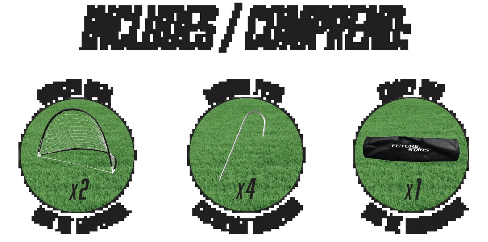 Set of 2 5Ft Portable Soccer Nets with Travel Bag. Quick and Easy Construction - Unisex