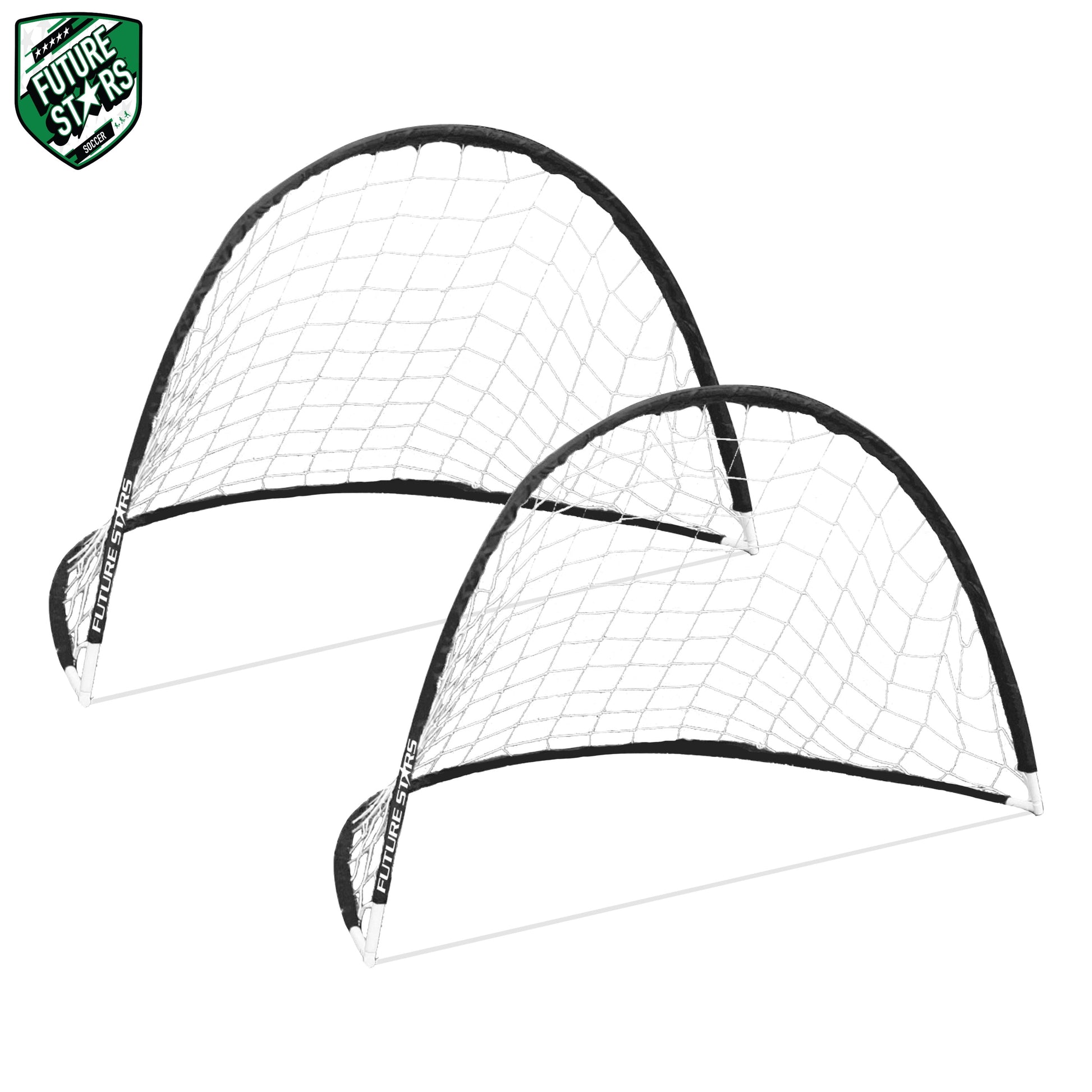 Set of 2 5Ft Portable Soccer Nets with Travel Bag. Quick and Easy Construction - Unisex
